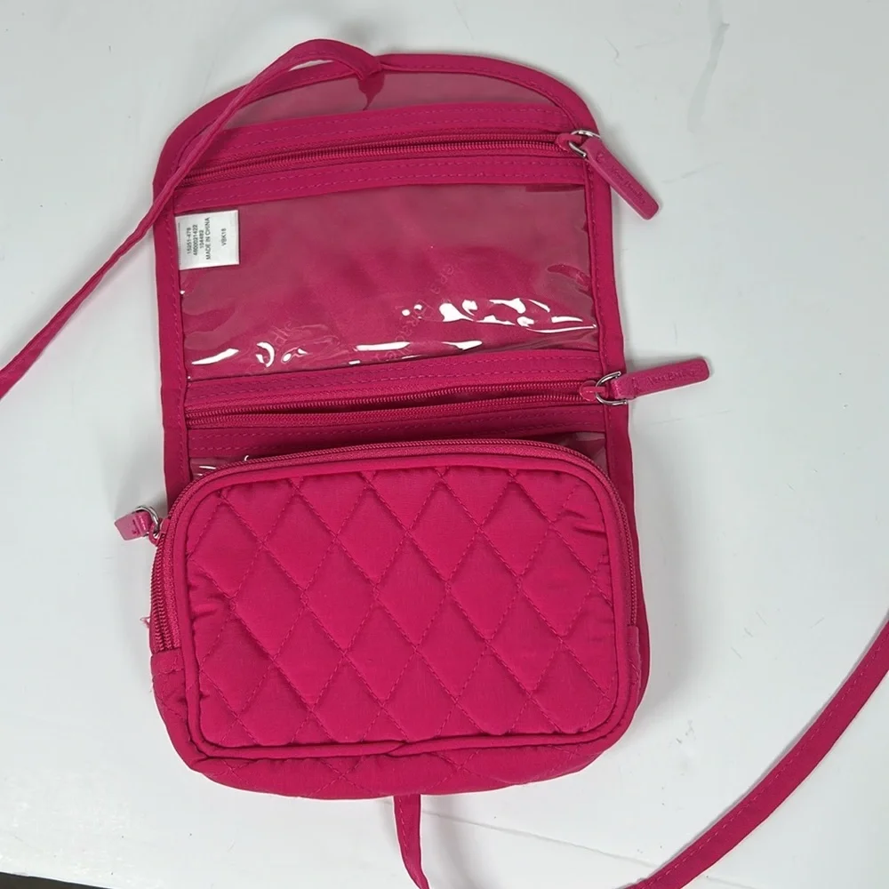 Vera Bradley Pink Quilted Makeup travel bag